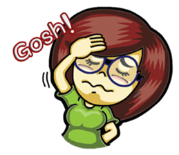 Cute Girl next Room Engliah sticker #4941152