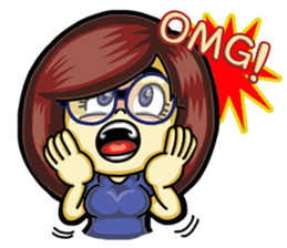 Cute Girl next Room Engliah sticker #4941154