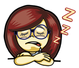 Cute Girl next Room Engliah sticker #4941155