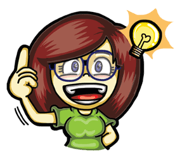 Cute Girl next Room Engliah sticker #4941156