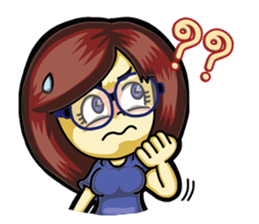 Cute Girl next Room Engliah sticker #4941157