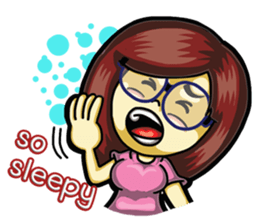 Cute Girl next Room Engliah sticker #4941158