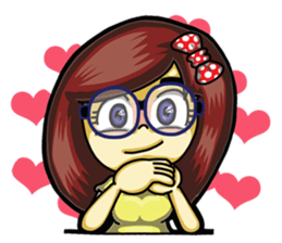 Cute Girl next Room Engliah sticker #4941159