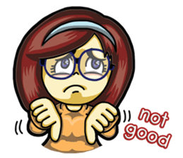 Cute Girl next Room Engliah sticker #4941160