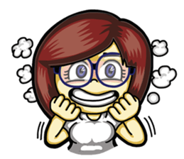 Cute Girl next Room Engliah sticker #4941161