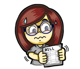 Cute Girl next Room Engliah sticker #4941162