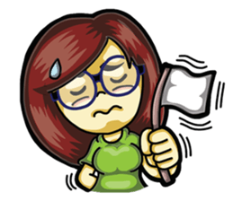 Cute Girl next Room Engliah sticker #4941163