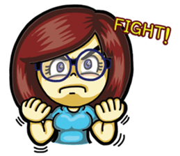 Cute Girl next Room Engliah sticker #4941164