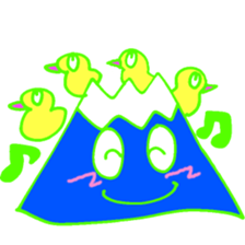 Happy Fuji Illusion sticker #5184324