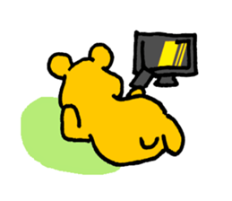Shy bear sticker. sticker #5243249