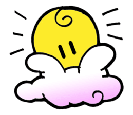 The love of curly moon & cloud sticker #5244020