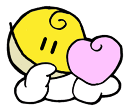 The love of curly moon & cloud sticker #5244022