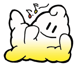 The love of curly moon & cloud sticker #5244023