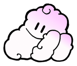 The love of curly moon & cloud sticker #5244025