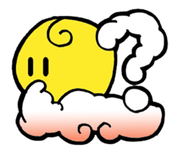 The love of curly moon & cloud sticker #5244028