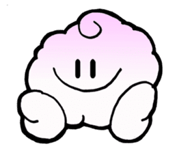 The love of curly moon & cloud sticker #5244033