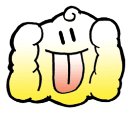 The love of curly moon & cloud sticker #5244037