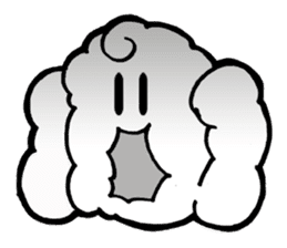 The love of curly moon & cloud sticker #5244039