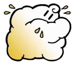 The love of curly moon & cloud sticker #5244040