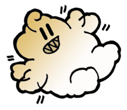 The love of curly moon & cloud sticker #5244041