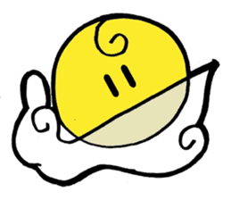 The love of curly moon & cloud sticker #5244043