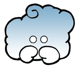 The love of curly moon & cloud sticker #5244044