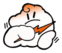 The love of curly moon & cloud sticker #5244047