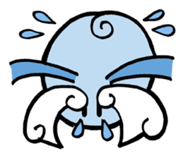 The love of curly moon & cloud sticker #5244048