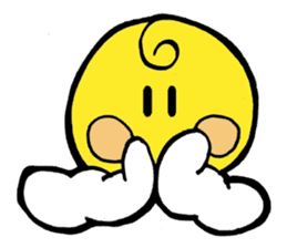 The love of curly moon & cloud sticker #5244050