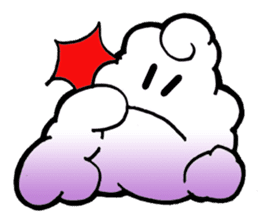 The love of curly moon & cloud sticker #5244051