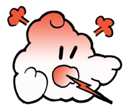 The love of curly moon & cloud sticker #5244053