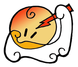 The love of curly moon & cloud sticker #5244054