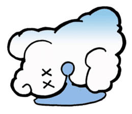 The love of curly moon & cloud sticker #5244057