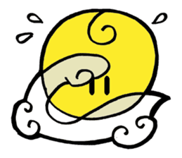 The love of curly moon & cloud sticker #5244059