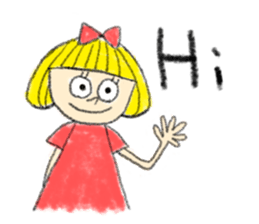 Erin with bobbed hair sticker #5271236