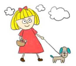 Erin with bobbed hair sticker #5271240