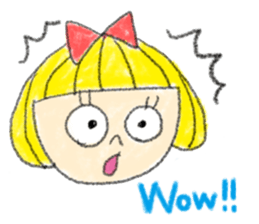 Erin with bobbed hair sticker #5271241