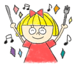 Erin with bobbed hair sticker #5271245