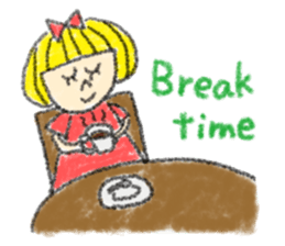 Erin with bobbed hair sticker #5271248