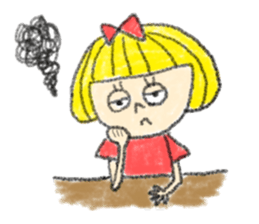 Erin with bobbed hair sticker #5271250