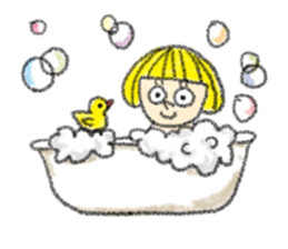 Erin with bobbed hair sticker #5271251