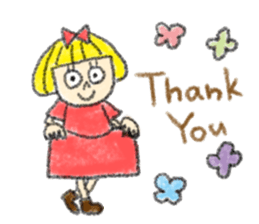 Erin with bobbed hair sticker #5271252