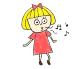 Erin with bobbed hair sticker #5271253