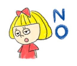 Erin with bobbed hair sticker #5271255