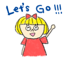 Erin with bobbed hair sticker #5271274