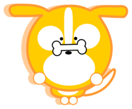 Pink girl and dog bark sticker #5631608