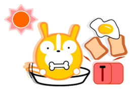 Pink girl and dog bark sticker #5631609