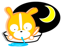 Pink girl and dog bark sticker #5631611