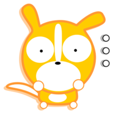 Pink girl and dog bark sticker #5631616