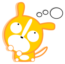 Pink girl and dog bark sticker #5631617